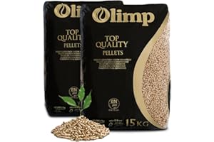 JSM-Brennholz - Holzpellets Olimp Premium-Qualität - Sackware (2 x 15 kg) EN Plus A1