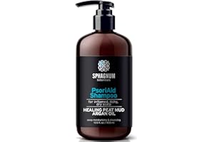 SPHAGNUM BOTANICALS Szampon Leczniczy Przeciw Łuszczycy Skóry Głowy - Naturalna Terapia Borowinowa na Swędzenie, Psoriasis, Łuszczenie i Zaczerwienienia. Skuteczny także Przeciw Łupieżowi, Łojotokowemu Zapaleniu Skóry i Egzemie. Dla Mężczyzn i Kobiet. 400 ml