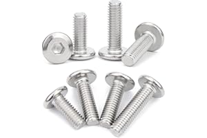 ANSIEDIO Boulons M6 pour Meubles en Acier Inoxydable - Furniture Boulons à Tête Hexagonale Boulons Allen M6×30mm,10 pcs