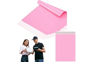 YAAVAAW 10 Rosa 60x70cm Grandes Bolsas Correo, Polietileno Sobres Correo,Bolsas de Paquete Resistente al Agua y Opacas Segura Transporte Sobres Envios Paquetería Autosellada, para Ropa Calza