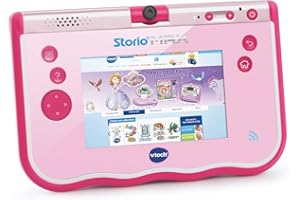 VTech- Storio MAX Tablet educativa para niños, multifunción, Pantalla táctil de 5", cámara giratoria 180º, Fotos y vídeos (80-183857), Color Rosa (3480-183857)