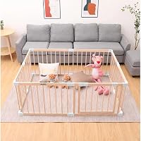 Großer Baby-Laufstall Aus Kiefernholz – Verstellbar Bis 160x160cm Mit Sicherheitstor