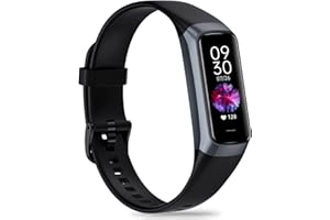 KWEROE Fitness Tracker, Blood Pressure Watch with 24/7 Heart Rate Blood Oxygen Sleep Monitor Step and Calories, Activity Tracker 1.10" AMOLED Touch Color Screen, Step Counter for Women Men