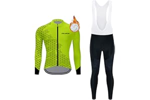Gutbiker Abbigliamento Ciclismo Uomo Invernale In Pile Completo Ciclismo Maglia Tuta Bicicletta Termico Uomo Pantaloni Imbottiti Con 3D Gel Traspirante Sportivo