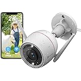 EZVIZ Telecamera WiFi Esterno 3mp, Videocamera Sorveglianza Esterno WiFi con Visione Notturna a Colori 30m, IP Camera con Int
