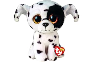 TY Luther Hund - Beanie Boo - Reg, Weiß/Schwarz