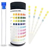 FDKene 9 in 1 Aquarium Water Test, 100 Test Strips Aquarium Freshwater and Salt Water for pH Meter, Nitrites, Nitrates, Chlor