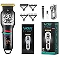 VGR V-971 Professional Rechargeable Digital Display Cordless Beard Hair Trimmer Kit with Guide Combs Brush USB Cord for Men, Family or Pets Rechargeable Li-ion Battery 120 minutes Runtime - Black