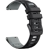 NotoCity Strap for Garmin Forerunner 55/245/165, Vivoactive 5/3, 20 mm Silicone Strap Replacement Wristbands for Garmin Venu