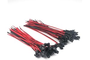 Taikuwu 20 Paare 22 AWG JST SM 2 Pin Stecker Männlichen und Weiblichen Steckverbinder Adapter mit 135 mm Elektrisch Kabel für LED Licht