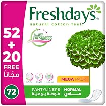 فوط يومية معطرة عادية من فريش دايز، 72 فوطة : Amazon.ae: الصحة