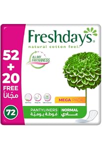 فوط يومية معطرة طويلة من فريش دايز، 72 فوطة : Amazon.ae: الصحة