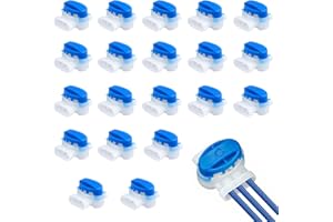 DOETYD 20Pcs Waterproof Cable Connector, Electrical Wire Connectors for Robotic Lawn Mowers, Irrigation Systems, Outdoor Wiring Projects, Lawnmower Cable Repair Kit