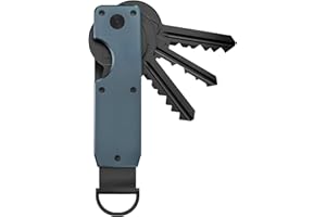 AtEaze Kompakter Schlüssel Organizer aus Metall für bis zu 6 Schlüssel mit D-Ring