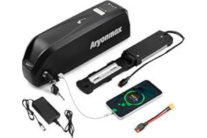ARYONMAX Ebike Battery 36V 25Ah (Grade A Cell), Hailong Lithium ion Electric Bike Battery Pack Long Range with Fast Charger 5 Pin Base Plate for most Ebike Kit