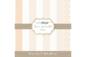 PAPERSFORYOU Papers For You Colección 10 Papeles Scrap doble cara 180gr 12"x12" Básicos (Salmón)
