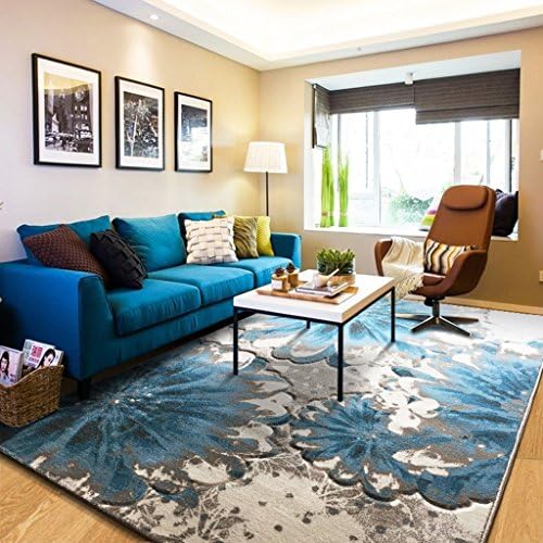 The Home Store Home Store Rectangular Carpet, Modern Minimalist Carpet Living Room Mattress Continental Coffee Table Sofa Blanket Nordic Blue Bedroom Bedside Rug (Size : 133*190cm)