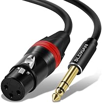 Pack De 6 Câbles XLR Mâle/femelle – 2 Mètres – Couleurs Assorties – Pour Micro, Studio, éclairage DMX