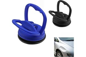 VNIDJGB 2 Pcs Car Dent Puller Kit, Powerful Dent Puller Suction Cup Tools, Multi-Use dent Removal kit Set, for Cars Body, Glass, Screen, Tiles Lifting, Heavy Objects Moving. (Black & Blue)