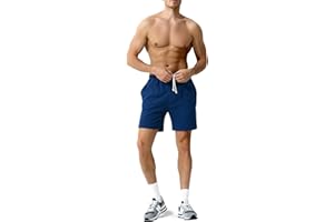 Casey Kevin Homme Shorts de Sport Coton Court Casual Bermudas Running Jogging Fitness Short avec Poches Short