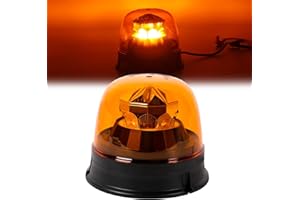 AOHEWEI Feu D'avertissement LED Orange, 3 Modes Clignotants 4 Modes Rotatifs 12/24V 20 Pièces Stroboscopique LED pour Machines Agricoles Véhicules Commerciaux Autobus Scolaires Tracteurs Excavatrices