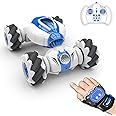 YueLi Remote Control Car Toy S-012 Gesture Induction Twisting Car Climbing Vehicle Kid's Gift Electric Toy Car with Rechargeable Battery for Boys, Children, Adolescents and Adults(Bule)
