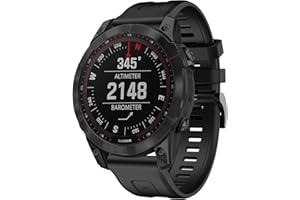 BOJYS Fenix 7X Correa Silicona, 26mm Easy-Fit Pulseira Reemplazo Correa para Fenix 7X/Fenix 6X/Fenix 6X Pro/Fenix 5X/Fenix 5X Plus/Fenix 3/Fenix 3 HR/Enduro/Tactix Delta/Descent Mk1 Mk2/Quatix X3