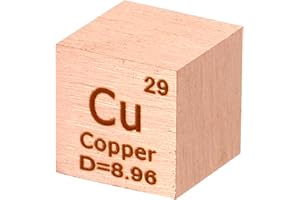 PATIKIL Copper Cube, 10mm Cu Density Cube High Density Element Cube Unique Metal Cube Periodic Table of Elements Collections Lab Experiment Teacher Scientific Classes