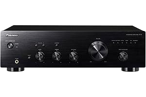Pioneer Stereo-Vollverstärker,A-10-K, Hifi Verstärker,2 Kanäle,50 Watt/Kanal,vollsymmetrische Endstufe, Phono Eingang, Lautsprecher A/B Schaltung, Loudness Funktion, zeitloses Design, Schwarz, 1020642