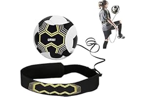 URMI Football Kick Trainer, Soccer Training Aid football Skills Improvement Practice for Kids Adults Hands Free Solo Practice Training Equipment Aid With Belt Elastic Size Fits 3 4 5 Footballs