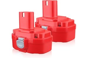 PDSTATION 2 Pack 18V 4.8Ah Ni-MH Replacement for Makita PA18 Battery for Makita 18V Batteries 1822 1823 1833 1834 1835 192828-1 192829-9 193061-8 193140-2 193159-1 193783-0 8390D