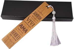 BOFUNX Segnalibri in Legno Naturale Segnalibro Particolare con Nappe Gadget Laurea Idea Regalo Natale Originale per Maestra Insegnanti Studenti Laurea Bomboniere