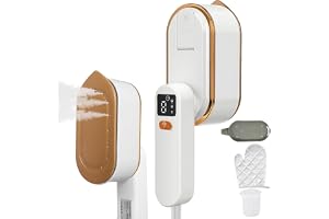 NXPZ 1200W Défroisseur Vapeur, Fer à Repasser Vapeur 2-en-1 Portable, Fer à Repasser de Voyage avec Réservoir 150 ml et 3 Niveaux de Vapeur, Chauffage Rapide 10 Secondes, Idéal pour Voyages et Maison