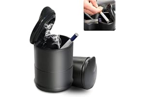 ENAIAH Cendrier de voiture Cendrier Voiture Protable Cendrier de voiture avec couvercle Cendrier véhicule sans fumée Pour Voiture, Maison, Bureau et Voyage