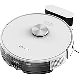 EZVIZ Robot Aspirapolvere Lavapavimenti, Navigazione LiDAR Rilevamento Ostacoli, Aspirazione 4000Pa, Rilevamento Tappeti, Ser