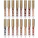 ROPALIA 16 Colors Metal Velvet Lip Gloss Nude Flash Waterproof Metallic Liquid Lipstick