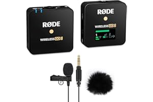 RØDE Rode Wireless GO II Single Système de Microphone sans Fil avec Microphone Lavalier GO + Protection Anti-Vent Keepdrum