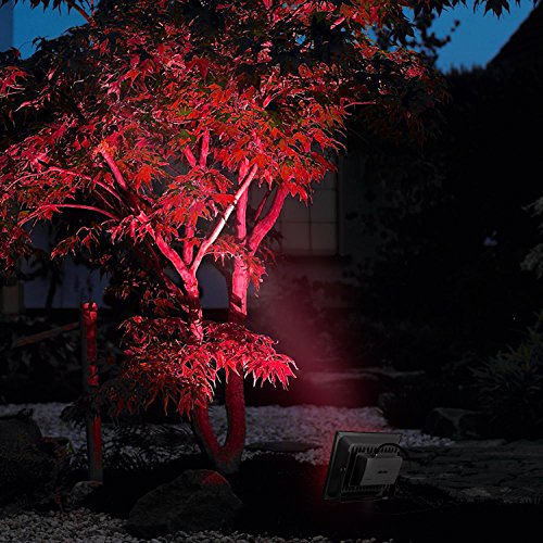 Albrillo LED 50W RGB Fluter mit 16 Farben inkl. Fernbedienung & Stecker, IP65 - 6