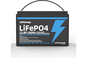 CUNSIEUN Lifepo4 100Ah 12V Lithium Batterie mit Deep Cycle 12.8v 100Ah Wiederaufladbar Batterie mit BMS Schutz 15000 Zyklen Perfekter Ersatz Bleiakku Geeignet für Wohnmobil, Boote, Camping
