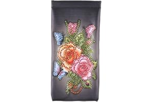 DEMIAWAKING 5D DIY Diamond Painting Brillenetui Brillen Aufbewahrung Sonnenbrille Skibrille Organizer Diamantmalerei Brillentasche Wasserdichte mit Schnappverschluss 18.5x9.5cm