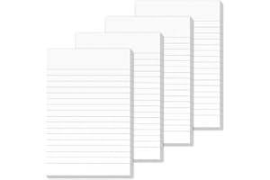 AIDUNMIS Notizblock A6 Liniert Abreißbar 4 Stück Notizblöcke A6 Blanko Schreibblock Liniert A6 Notizblöcke Kariert Kleiner Din A6 Schreibblock Mini Notizzettel Block Din Notizblock 50 Blatt/Buch