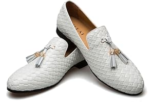 JITAI Mocasines De Hombre Piel Mocasines Hombre con Flecos Y Zapatos Casuales para Mocasin Hombre