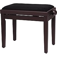 Classic Cantabile Pianobank Rosenholz-matt (höhenverstellbar von 47-56cm, Spindelmechanik, Sitzfläche 55 x 32cm, schwarzer Ve