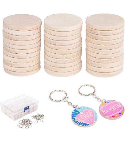 90 Pcs 3 Inch Unfinished Wood Circles - Smooth Sanded Blank Wood Slices For DIY Crafts & Painting - View #3