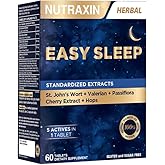 Nutraxin Easy Sleep 60 Tablet - Sarı Kantaron, Vişne, Kediotu K&ouml;k ve &Ccedil;arkıfelek Ekstresi