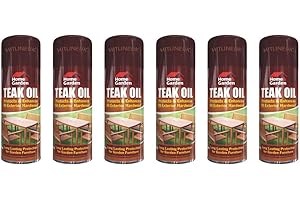 HITLINEUK 6 x 400ML Teak Oil Spray CAN Garden Furniture Hardwood HLU