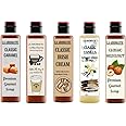 La Aromatic All Exotic Coffee Syrups Combo of 5 flavours (Hazelnut,Virgin Vanilla,Irish Cream,Caramel,Coffee Mocha)-100ml Each/Perfect for Travel Kit bag/Coffee and Shakes Syrups