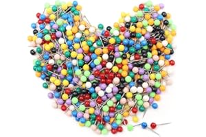 MenYiYDS- 100 puntine per mappe, chiodi a testa tonda, puntine colorate, chiodi in plastica con estremità appuntite in acciaio. Adatto per segnare percorsi di viaggio (colori misti)