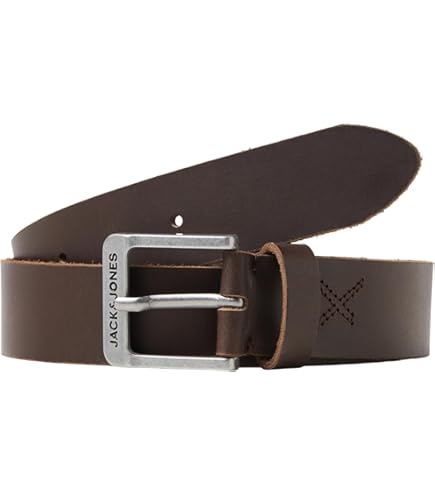 JACK & JONES leren riem JACRAVE donkerbruin | wehkamp