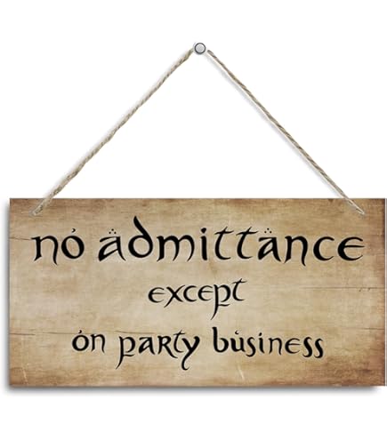 Decoratief Metalen Tin Bord - 'Geen Toelating Behalve Op Feest Wanddecoratie 20x30 Cm